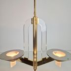 Vintage Messing Lucitte Kroonluchter Frankrijk 1970 Regency thumbnail 12