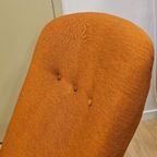 Vintage Theo Ruth Congo Fauteuil Stoel Oranje thumbnail 5