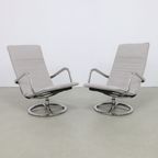 2x Vintage Draaifauteuil, 1980s Nieuwe Kussens thumbnail 9