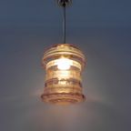 Art Deco Hanglamp Met Roze Glazen Kap thumbnail 7