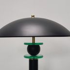 Vintage Tafellamp Hollywood Regency Stijl Zwarte Lamp Metaal thumbnail 6