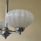 Hanglamp Lamp Plafondlamp Art Deco 1930 4 Arms Clichyglas Frans thumbnail 8