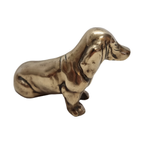 Vintage Messing Basset Hond thumbnail 3