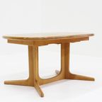 Vintage Deense Ovalen Uitschuifbare Eettafel Tafel Massief Hout thumbnail 7