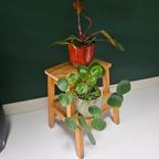 Massief Vintage Tyle Houten 2 Stap Krukje/ Plantentafel 50 Cm H thumbnail 9