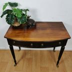 Antiek Vintage Mahonie Houten Sidetable, Bijzettafel 606 thumbnail 3