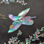 Antiek Dienblad Emaille Parelmoer thumbnail 13