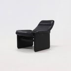 Black Leather Ds50 Armchair By De Sede Switzerland 1980S thumbnail 4