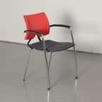 Comforto D3942 Vergaderstoel, Rood / Antraciet, Sledeframe thumbnail 2