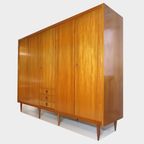 Grote 5-deurs Vintage Design Kledingkast In Teak, Jaren 60 thumbnail 8