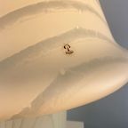 Enormous White Glass Peill And Putzler Mushroom Table Lamp Xxl 1970 thumbnail 7