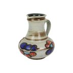 Blauwe Oranje Vintage Vaas West Germany Üebelacker Keramik 1808-20 thumbnail 6