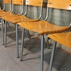 Set Van 5 Vintage Ruud Jan Kolkke Stoelen Eetkamerstoelen thumbnail 6