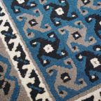 Subtiel Oosters Vloerkleed Met Voornamelijk Blauwe En Witte Tinten En Strakke Patronen 181x90cm thumbnail 8