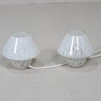 Vintage Murano Mushroomlamp - Wit, Jaren '70 thumbnail 6
