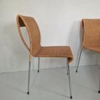 4 Bonancina Tito Agnoli Design Rieten Eetkamer Stoelen. thumbnail 3