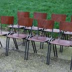 Industriële Stoelen (8X) Schoolstoelen, Kantine Stoelen thumbnail 3