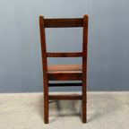 Set Van 6 Antieke Hollandse Eikenhouten Keukenstoelen thumbnail 23