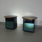 Giorgetti Set 1990 By Umberto Asnago Bed Sidetables / Sidetables / Sideboard With Drawers. thumbnail 32