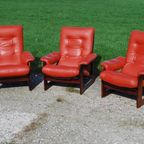 Coja Armchairs Lederen Bekleding Palissander Frame thumbnail 12