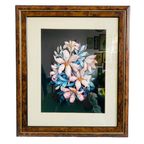 Vintage Ingelijste 3d-papieren Sculptuur Met Bloemen thumbnail 4