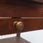 Vintage Thee Kastje Eikenhout Glas thumbnail 2