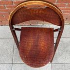 Thonet Cosmos B751 Klapstoel. Zeldzaam Krokodillenreliëf. thumbnail 7