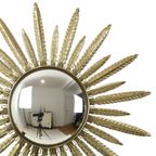 Mid Century Verkoperd Metalen Zonnespiegel Deknudt Convex 55Cm thumbnail 7