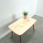 Formica Salontafel Met Messing Poten En Vissen, Coffee Table thumbnail 5