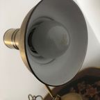 Vintage Metalen Bureaulamp Goudmessing Kleur thumbnail 3