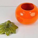 Vintage Oranje Sinaasappel Terrine / Punch Bowl Keramiek '60 thumbnail 7