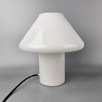 Fantastische Vintage "Mushroom" Lamp Gemaakt Van 1 Stuk Wit Opaalglas / Melkglas thumbnail 11