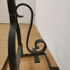 Zeer Groot Antiek Smeedijzeren Kruis Crucifix Metalen Kruis thumbnail 9