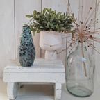 Vintage Aqua Blauw Vaasje, Kruikje, Aardewerk, Kannetje thumbnail 7