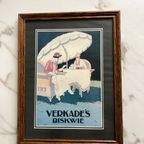 Verkade Biskwie Reclame Poster, In Vintage Wissel Lijst thumbnail 3