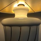 Hollywood Regency Lamp Xxl (71 Cm) , Italiaans Design Jaren 70 -80 , Keramiek En Messing , Goudkl thumbnail 7