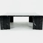 Large Italian Modern Black Marble Coffee Table 1970S thumbnail 5