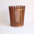 Vintage Teak Wooden Paper Bin, 1950s thumbnail 6