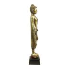 Enorm Boeddhabeeld Verguld Hout Mandalay Birma 140Cm thumbnail 4