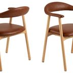 Joren Eetkamerstoel - Set Van 2 - Bruin Leatherlook thumbnail 6