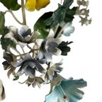 Vintage Luster / Hanglamp / Chandelier Met Bloemen thumbnail 9