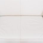 Refurbished Witte Leren Design On Stock Bloq Loveseat! thumbnail 10