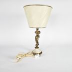 Art Nouveau Stijl - Tafellamp - Verguld - Engel - Marmer - 3E Kwart 20E Eeuw thumbnail 8