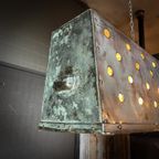 Industriële Hanglamp Gemaakt Van Vernikkelde Ijskastlade thumbnail 9