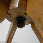 Houten Kinderstoel, Draaistoel, Schoolstoel, Jaren 50 thumbnail 20