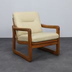 Lounge Chair With Ottoman In Leather By Poul Jeppesen For Holstebro Denmark, 1970S thumbnail 4