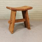 Vintage Japandi Stijl Houten Kruk thumbnail 7