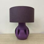 Purple Ceramic Table Lamp , 1970S thumbnail 2