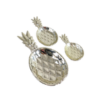 Verzilverde Ananas Schalen Set Van 3 Mid Century Modern Seventies 40Cm | Kerst thumbnail 15