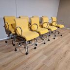 8x Lensvelt Flag Bureaustoelen - Eetkamerstoelen - Geel thumbnail 9